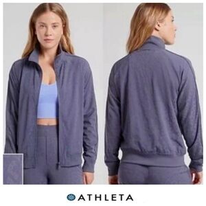 💥SALE Nwt’s-$130 ATHLETA Brooklyn Bomber Jacket XL Jaguared Lightweight Relaxed